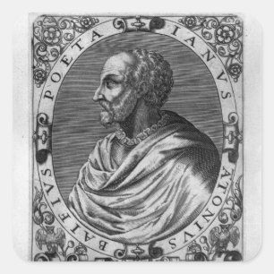 Portrait of Jean Antoine de Baif Square Sticker