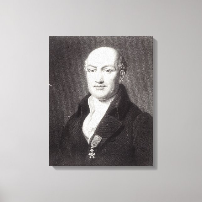 Portrait of Jean Baptiste Joseph Delambre Canvas Print (Front)