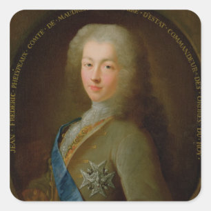 Portrait of Jean Frederic Phelypeaux Square Sticker
