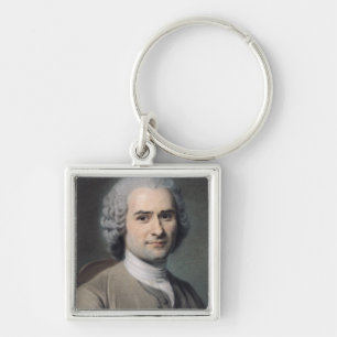 Portrait of Jean Jacques Rousseau Keychain