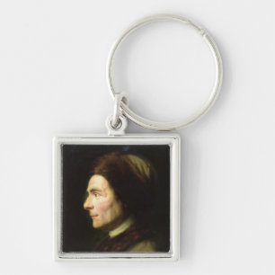 Portrait of Jean-Jacques Rousseau Keychain