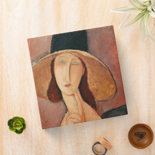 Portrait of Jeanne Hebuterne in a large hat Binder