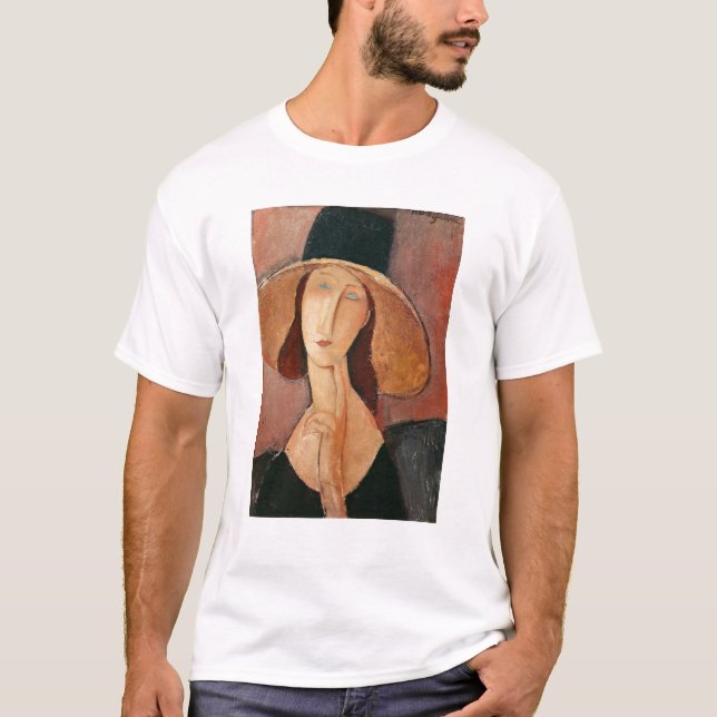 Portrait of Jeanne Hebuterne in a large hat T-Shirt (Front)