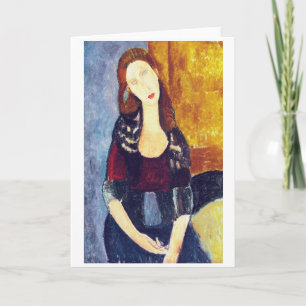 Portrait of Jeanne Hebuterne, Modigliani Card
