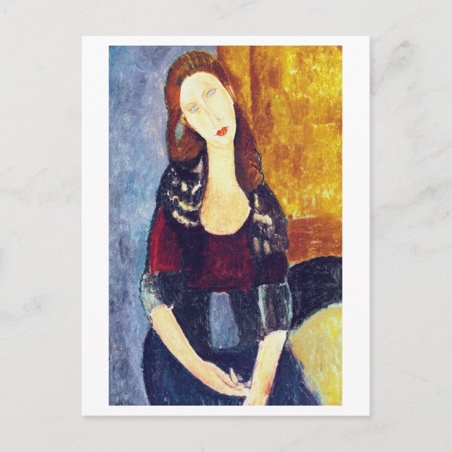 Portrait of Jeanne Hebuterne, Modigliani Postcard (Front)