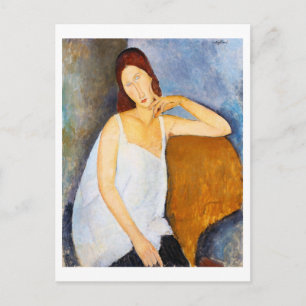 Portrait of Jeanne Hebuterne, Modigliani Postcard