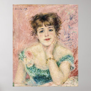 Portrait of Jeanne Samary by Renoir Poster