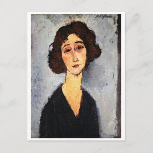 Portrait of Jeune Femme, Modigliani Postcard