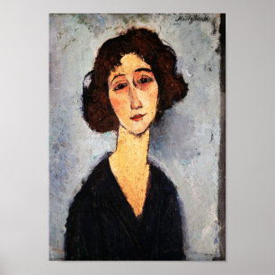 Portrait of Jeune Femme, Modigliani Poster