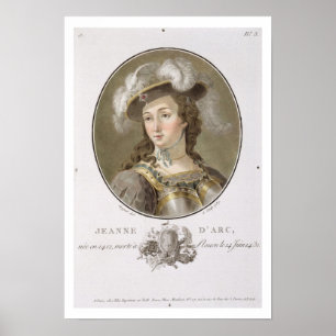 Portrait of Joan of Arc (1412-31), 1787 (coloured Poster