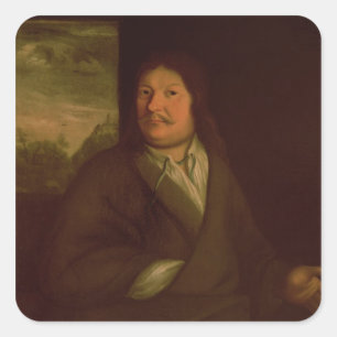 Portrait of Johann Ambrosius Bach , 1685 Square Sticker