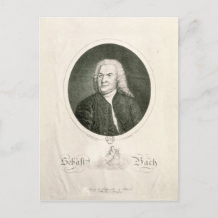 Portrait of Johann Sebastian Bach Postcard