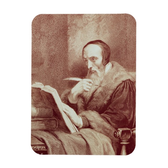 Portrait of John Calvin (1509-1564) (engraving) Magnet (Vertical)