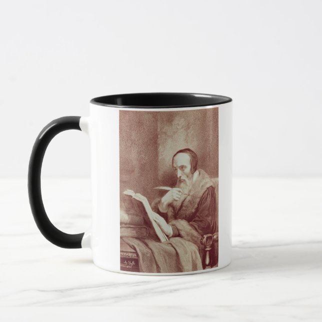 Portrait of John Calvin (1509-1564) (engraving) Mug (Left)