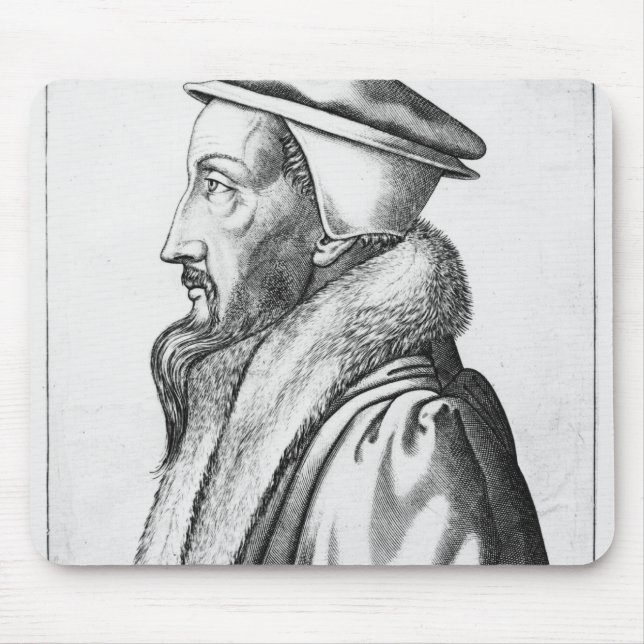 Portrait of John Calvin  aged 53, 1564 Mouse Pad (Front)