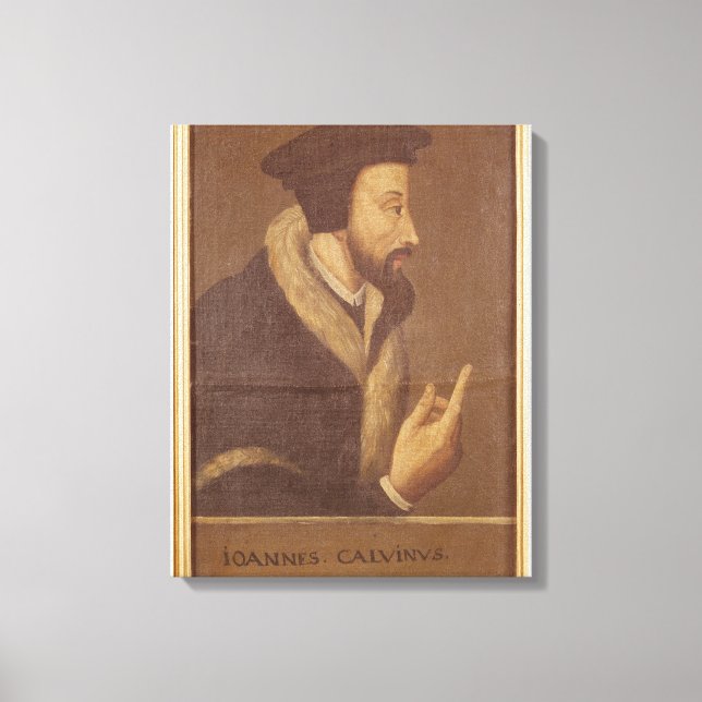 Portrait of John Calvin Canvas Print (Front)