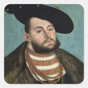 Portrait of John Frederick the Magnanimous (1503-5 Square Sticker