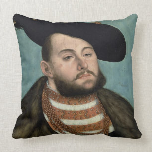 Portrait of John Frederick the Magnanimous (1503-5 Throw Pillow