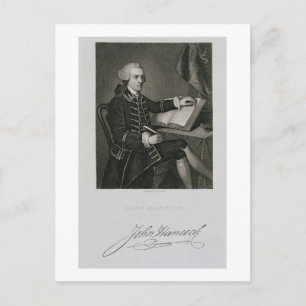 Portrait of John Hancock, engraved by John B. Forr Postcard
