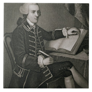 Portrait of John Hancock, engraved by John B. Forr Tile