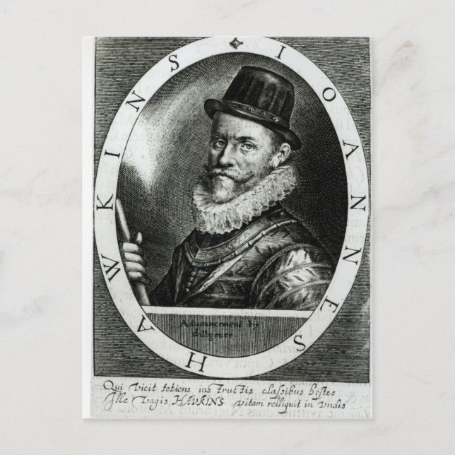 Portrait of John Hawkins Postcard (Front)