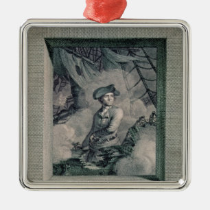 Portrait of John Paul Jones Metal Ornament
