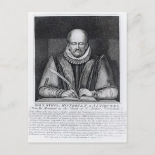 Portrait of John Stowe's from his monument Postcard