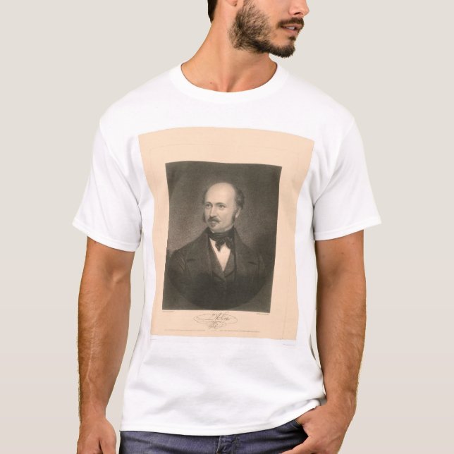 Portrait of John Sutter (1679A) - Restored T-Shirt (Front)