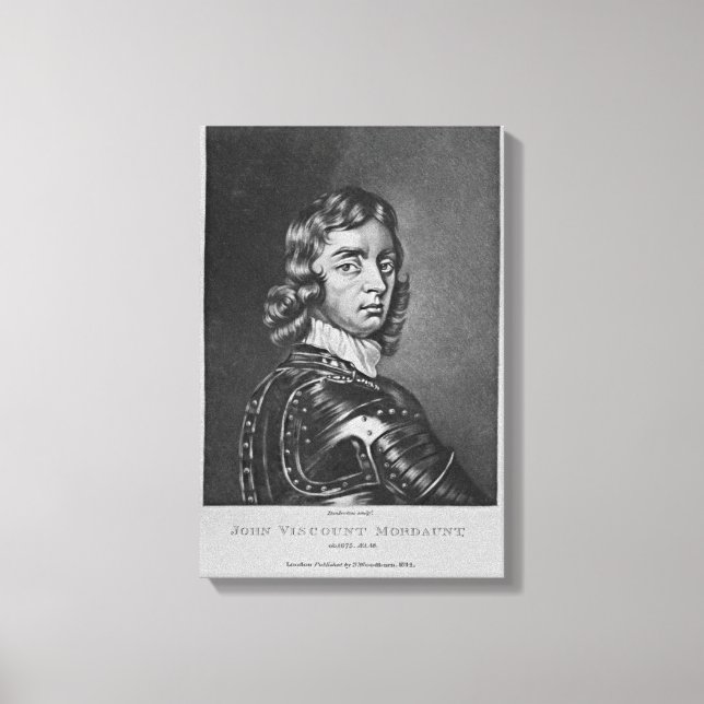 Portrait of John Viscount Mordaunt Canvas Print (Front)