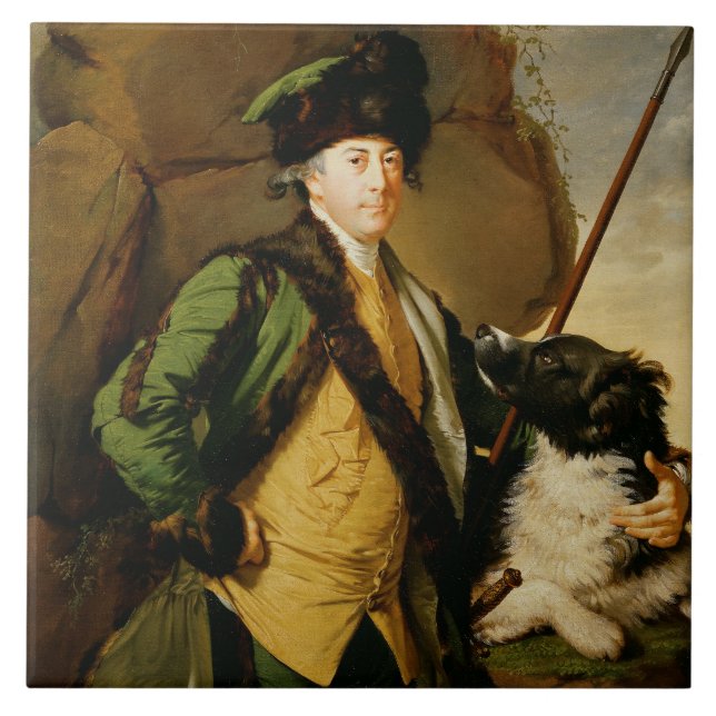 Portrait of John Whetham of Kirklington (1731-81) Tile (Front)