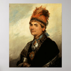 Portrait of Joseph Brant by Gilbert Stuart Poster