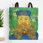 Portrait of Joseph Roulin | Vincent Van Gogh Tote Bag<br><div class="desc">Portrait of Joseph Roulin (1889) by Dutch post-impressionist artist Vincent Van Gogh. Original painting is an oil on canvas. The portrait is one of several Van Gogh painted of his close friend, a postal employee in the southern French town of Arles. This close up of the postman in uniform is...</div>