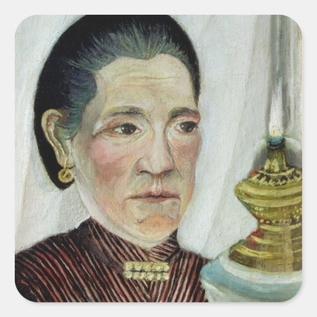 Portrait of Josephine, the artist's second wife, c Square Sticker (Front)