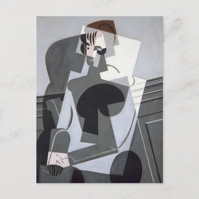 Portrait of Josette Juan Gris Cubism Postcard (Front)