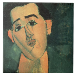 Portrait of Juan Gris (1887-1927) 1915 (oil on can Tile