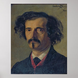 Portrait of Jules Barbey d'Aurevilly  1860 Poster