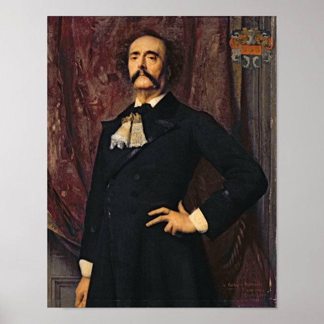 Portrait of Jules Barbey d'Aurevilly  1881 Poster (Front)