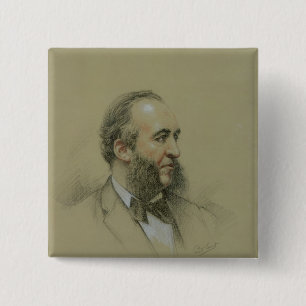 Portrait of Jules Ferry 2 Inch Square Button