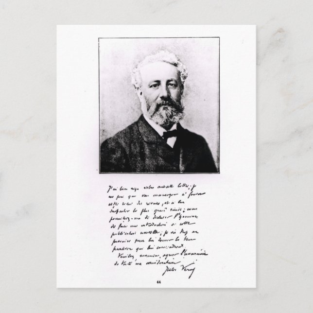 Portrait of Jules Verne Postcard (Front)