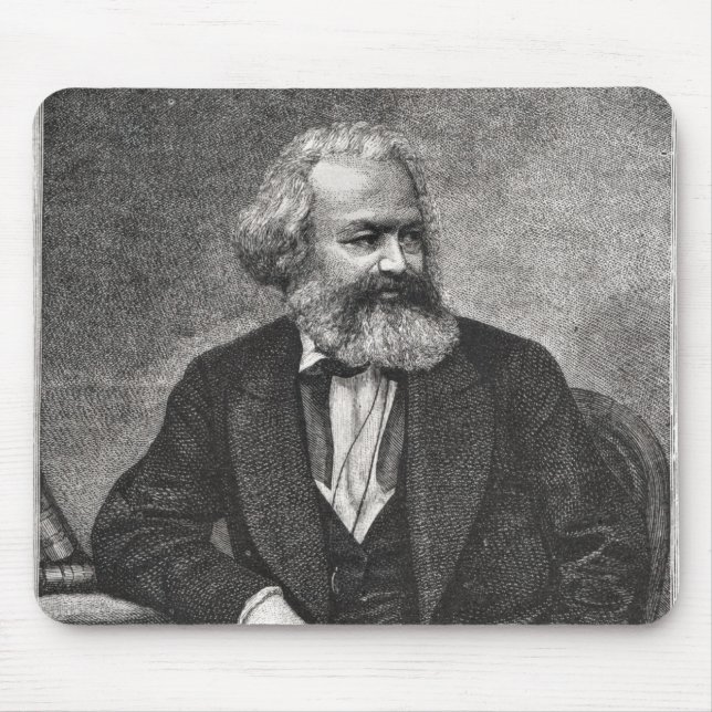 Portrait of Karl Marx  1857 Mouse Pad (Front)