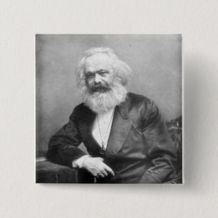 Portrait of Karl Marx 2 Inch Square Button