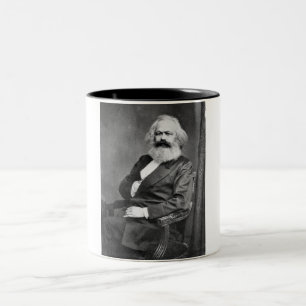 Portrait of Karl Marx (Founder of Marxism) Two-Tone Coffee Mug