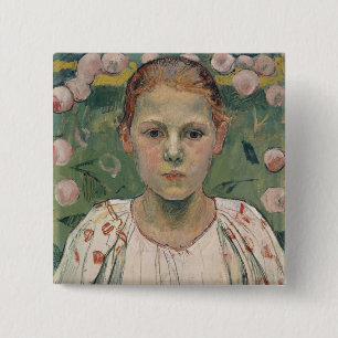 Portrait of Kathe von Bach   In the Garden 2 Inch Square Button