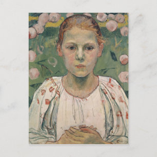 Portrait of Kathe von Bach In the Garden Postcard