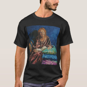 Portrait of Kerry Greenwood. Elizabeth Moore Gold T-Shirt