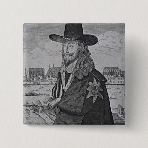 Portrait of King Charles I 2 Inch Square Button