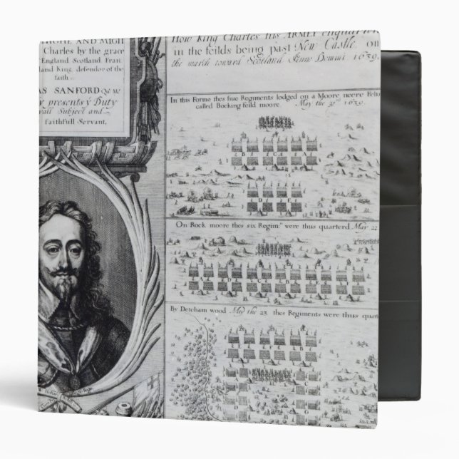 Portrait of King Charles I with diagrams Binder (Front/Inside)