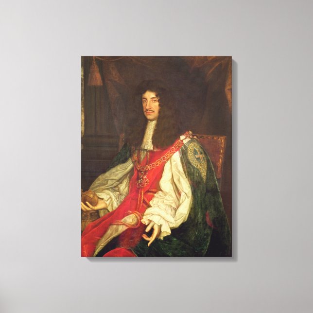 Portrait of King Charles II, c.1660-65 Canvas Print (Front)