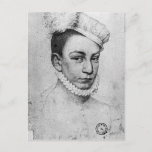 Portrait of King Charles IX of France, 1561 Postcard