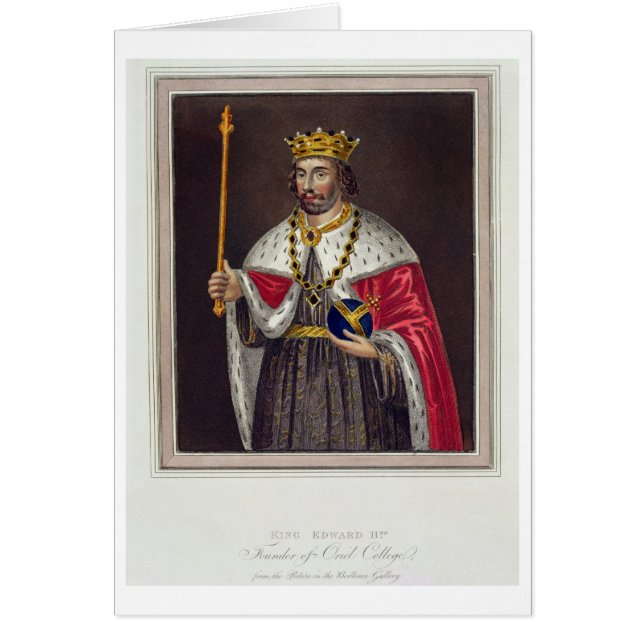 Portrait of King Edward II (1284-1327) Founder of (Front)